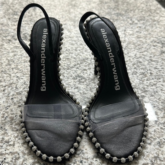 Alexander Wang clear strap heels with rhinestones - Picture 1 of 3